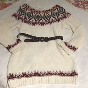 THE EAGLES EYE GIRLS BELTED KNIT SWEATER DRESS SZ.5T